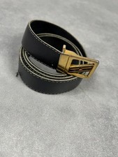 Ceinture cuir vert-gris foncé