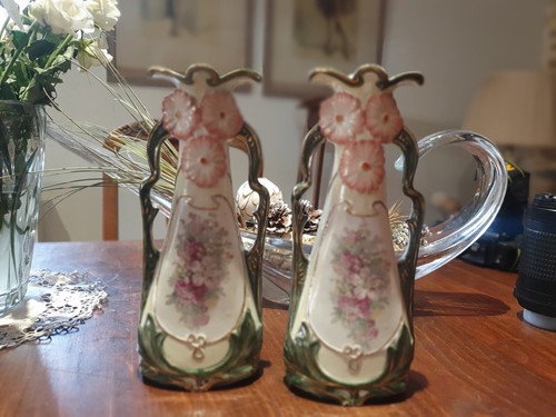 Jolie paire vases anciens - vases,