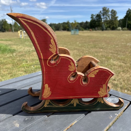 Vtg handmade wooden - vtg, sleigh