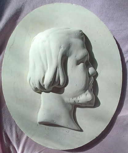 Médaillon plâtre 19è - plâtre, du
