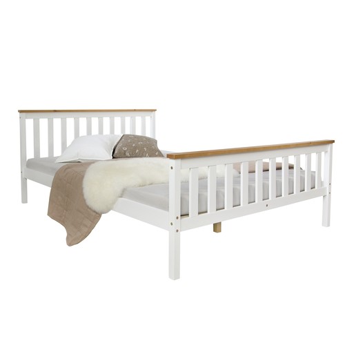 Lit bois double massif pin - bois,
