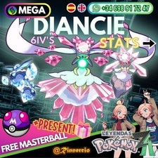 MEGA Diancie Event 6IV Competitive pour Pokémon ZA Legends + Masterball...