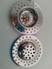 grille filtre pour évier, 2 grilles de 7 cm en inox, 2 grilles d'évier ou lavabo