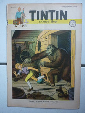 JOURNAL  TINTIN  BELGE  NUM  8 / 14 NOV 1946 COUV  CUVELIER / SORTIE DE RELIURE