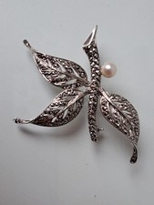 Belle Vieux Broche, 925 Argent