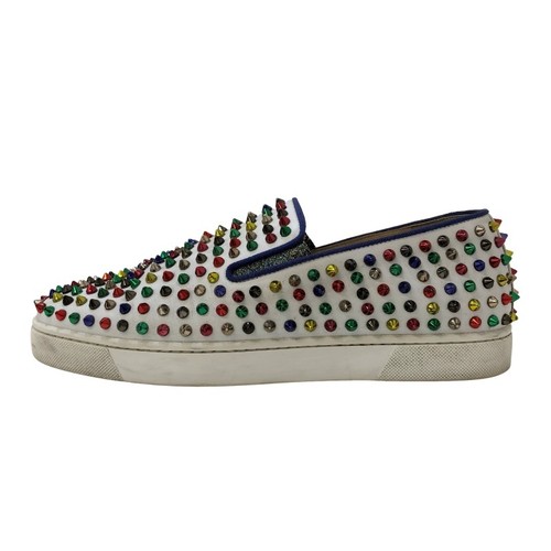 Baskets cuir multicolore - en,