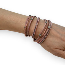 Bracelet double rose clou et