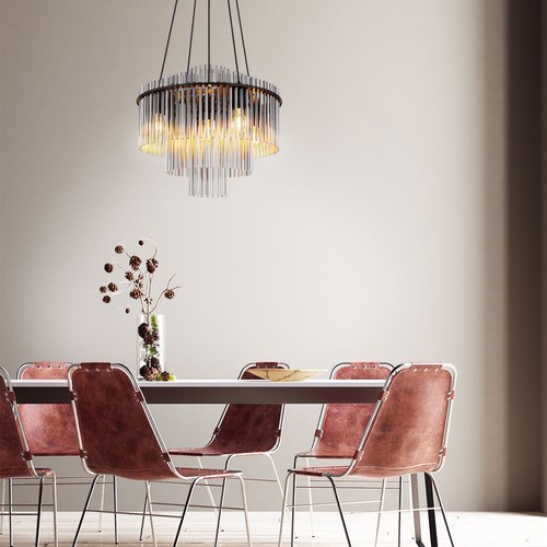 Chandelier suspendu 5xe27 noir - suspendu,
