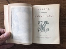 Missel De La Vénérable Jeanne D’Arc 1899 Ed. Turnhout Cardinal Goossens 