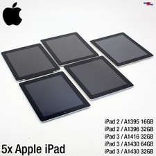 5x Apple IPAD 2 3 A1395 A1396 A1416 A1430 16 32 64G Tablet PC Défaut Ungetestet