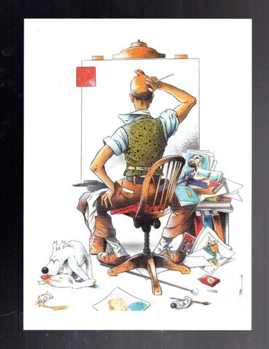 Tintin carte postale - carte,