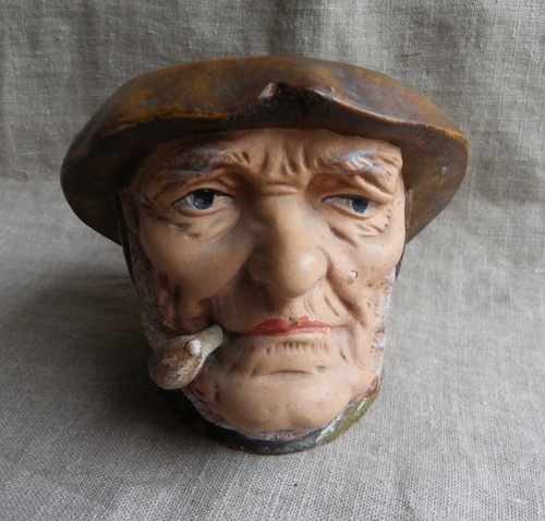 Ancien pot tabac tête - À,