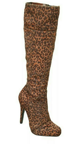 Justfab bottes léopard - justfab, marron