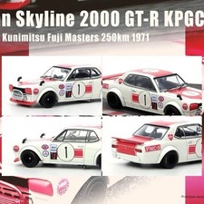 1/64 INNO64 Skyline 2000 GTR KPGC10 Takahashi Racing Red White Diecast Car Model