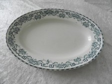 Ancien plat en faïence Moulin des Loups St Amand Athènes Terre de Fer