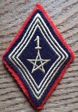 1° RSM SPAHIS MAROCAINS INSIGNE TISSU LOSANGE MODELE 1945 Troup ORIGINAL vintage