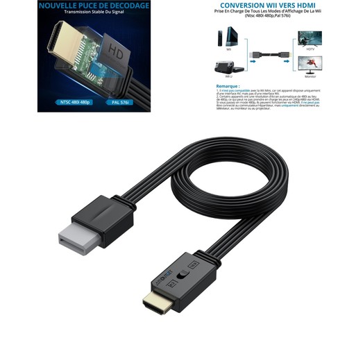 Autoutlet adaptateur wii - adaptateur, hdmi