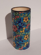 ancien vase rouleau en émaux