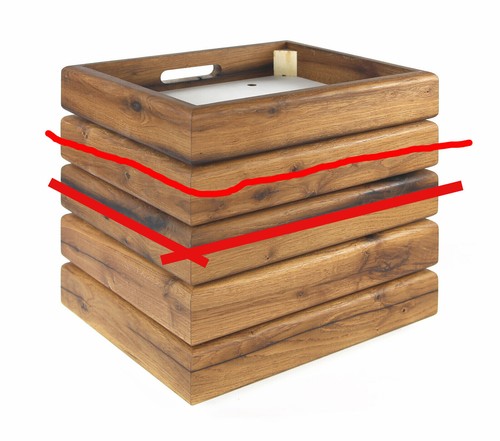 Cadre chêne pour platine - cadre,