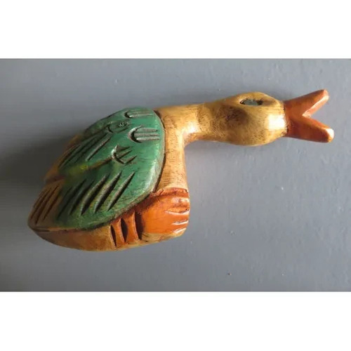 Statue canard sculpté bois - statue,