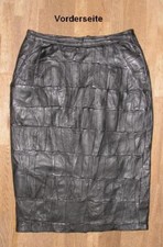 Jupe En Cuir Noir Patchwork