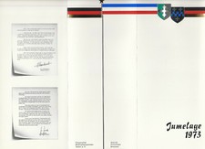 e com carte 3 volets  émissions communes France Allemagne coopération 1973 