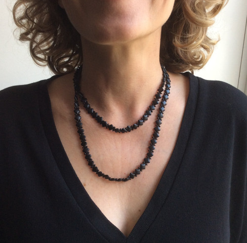 Ancien collier sautoir perles - ancien,
