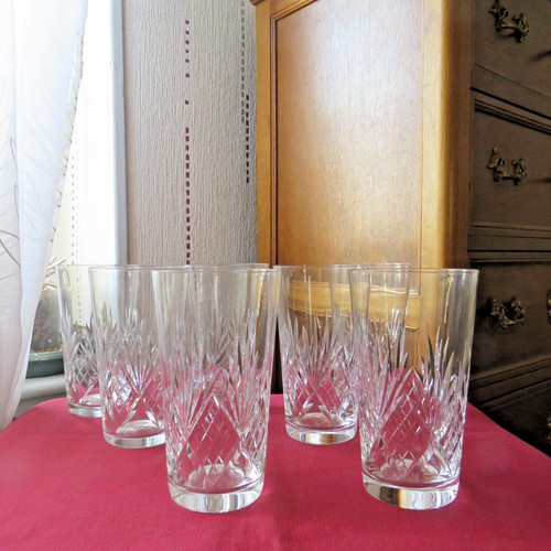 Verres orangeade en cristal - verres,