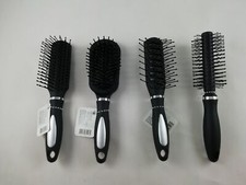 Brosse à Cheveux 17cm Poignée Caoutchouc Massage Coiffure 4 Modèles