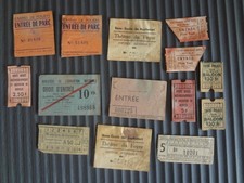 Lot anciens tickets billets entrée divers - Casino Armée Monaco Cinéma ...