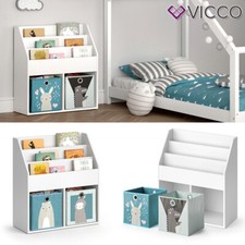 Étagère pour enfant Bibliothèque Étagère de rangement Boîte Luigi Blanc Vicco