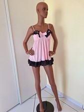 TENUE SEXY ROBE AVEC STRING TAILLE UNIQUE COULEUR ROSE