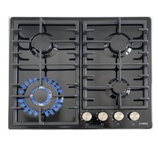 Phénix PE-603T Cuisinière à Gaz 4 Flame Insert à Bois Noir Émaillé