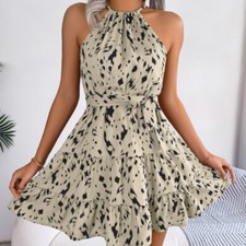 Femme Léopard Sexy Robe sans