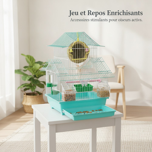 Cage oiseaux métal pour - à, en