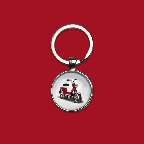 Porte clés mobylette - mobylette, peugeot