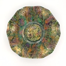 Coupe en verre laqué vert