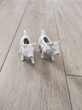 Lot de 2 Pot à lait ou à sauce  en forme de vache 12 x 4 cm hauteur 9 cm