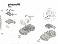 Playmobil instructions de montage 3739 berline de voyage support de toit