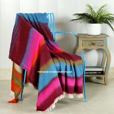 Couverture Souple Tricot 100% Acrylique Laine Style Intérieur pour Canapé Et Lit