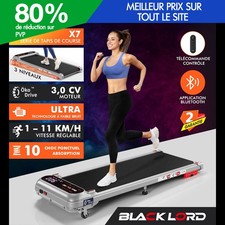BLACK LORD Tapis de Course Électrique Tapis de Marche Incliné Amortisseurs Gym
