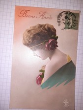 CPA , bonne année , femme , 1925 , A.noyer 3067 , 