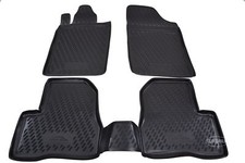 Tapis De Sol Caoutchouc À Bords Hauts Pour Peugeot 206 1998-2009 Noir