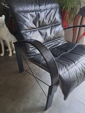 Fauteuil Par TORD BJORKLUND/design Scandinave/Circa 1980 /cuir Et Hêtre