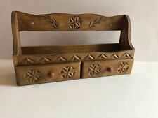 BELLE ARMOIRETTE / ÉTAGERE À ÉPICES EN BOIS  sculpté , PORTE épices avec tiroirs