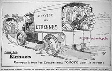 PUBLICITE ONOTO STYLO PLUME ETRENNES COMBATTANT SOLDAT SIGNE MICH DE 1915 AD PUB