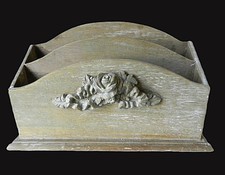 Ancien Porte Lettres / Organiseur de Bureau en Bois Style Louis XVI * Début XXe