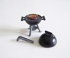 PLAYMOBIL (R630) MAISON MODERNE - Barbecue Rond Couvercle avec Pince & Saucisses