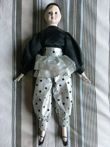 Poupée arlequin porcelaine - poupée,