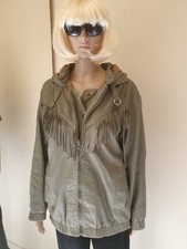 Philippe Vallereuil parka femme en cuir d'agneau kaki Taille M/L